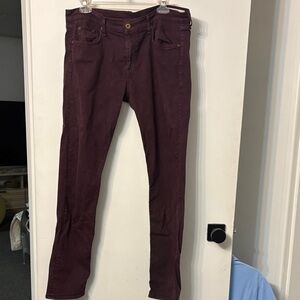 rag & bone Dark Burgundy Skinny Jeans size 32 x 31 Dre